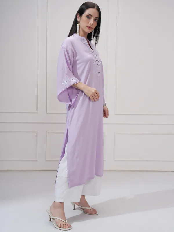 Embroidered A-Line Kurta