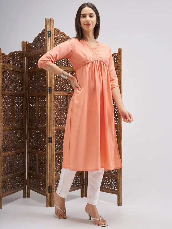 Embroidered Straight Kurta