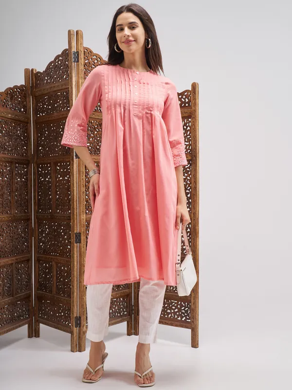 Embroidered A-Line Kurta