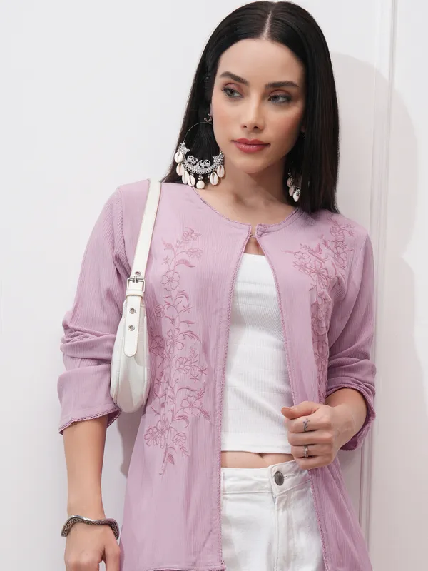 Women Embroidered Shrug