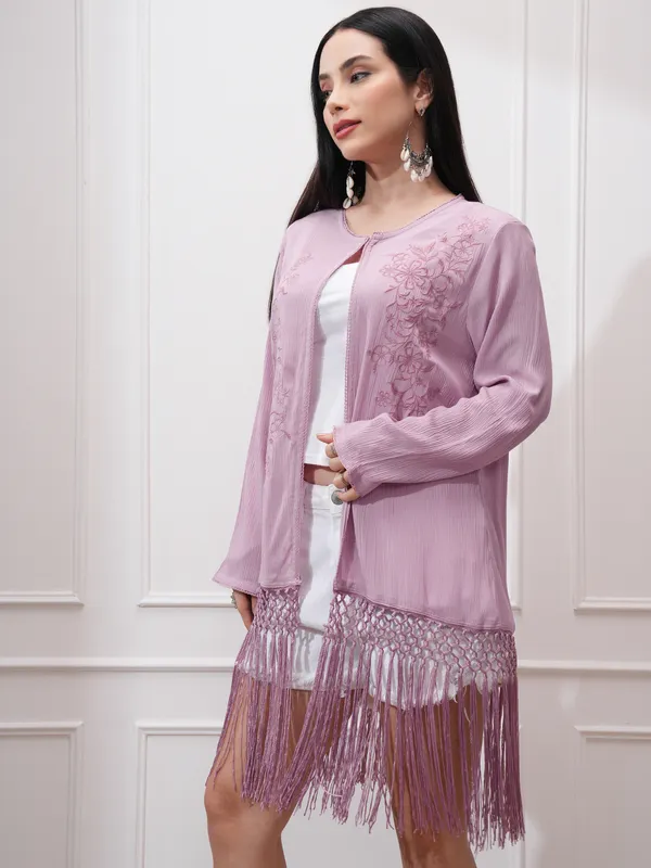 Women Embroidered Shrug