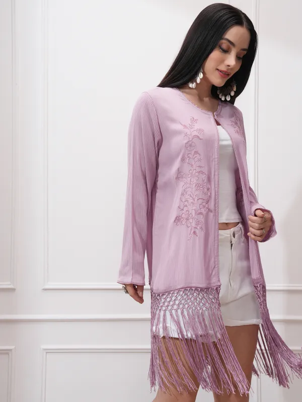 Women Embroidered Shrug