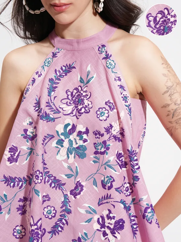 Vishudh Women Pink Printed Top