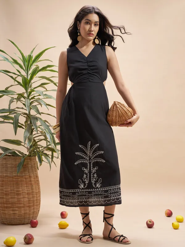 Embroidered Maxi Dress