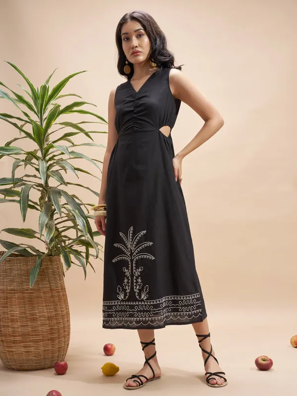 Embroidered Maxi Dress