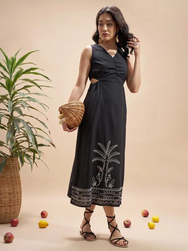 Embroidered Maxi Dress