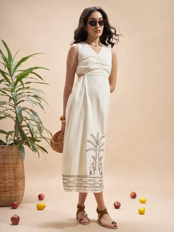 Embroidered Maxi Dress