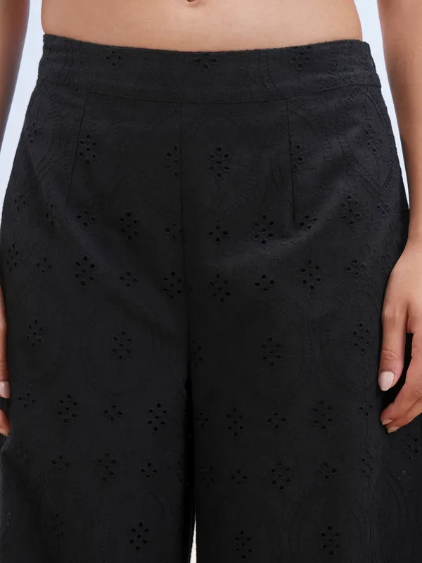 Vara By Vishudh Women Black Shirt With Palazzos