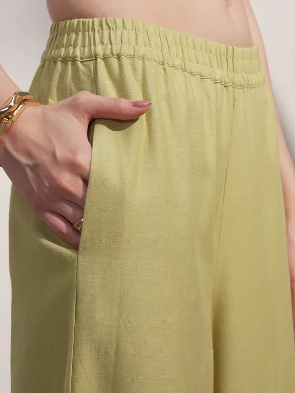 Vara By Vishudh Women Green Top With Trouser