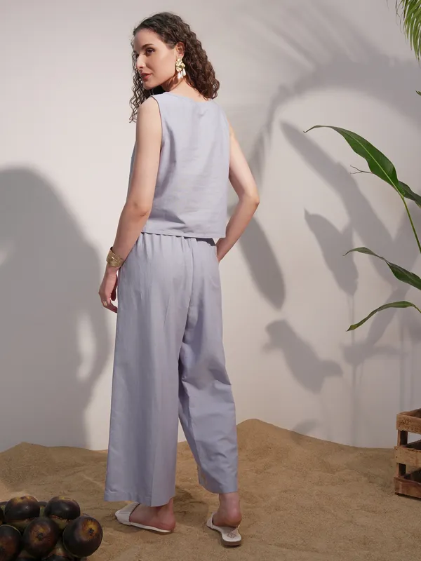 Vara By Vishudh Women Blue Top With Trouser