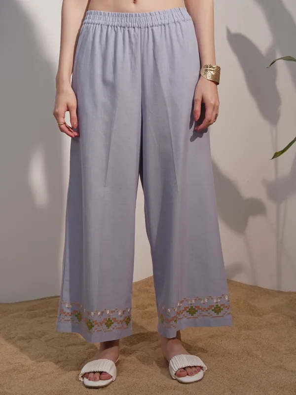 Vara By Vishudh Women Blue Top With Trouser