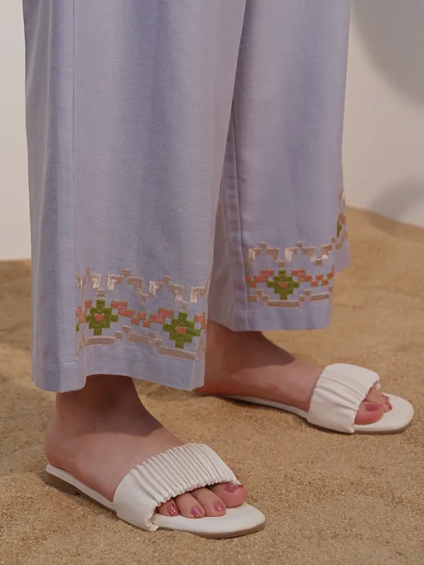 Vara By Vishudh Women Blue Top With Trouser