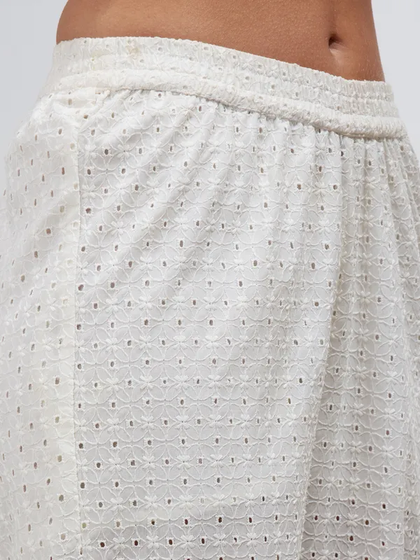 Vara By Vishudh Women Off White Shirt With Palazzo Co-Ords