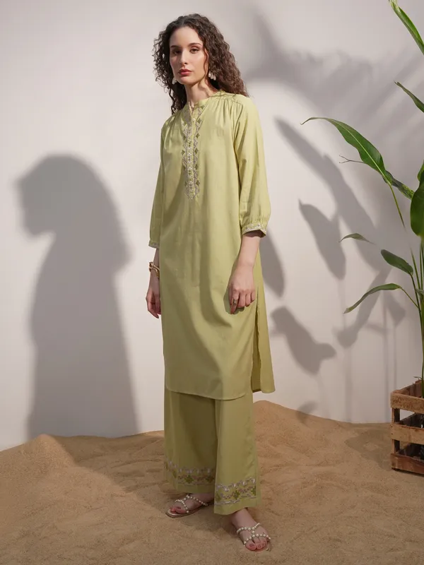 Embroidered Straight Kurta