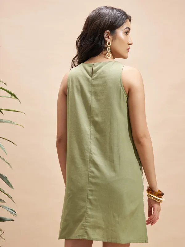 Embroidered A-Line Dress