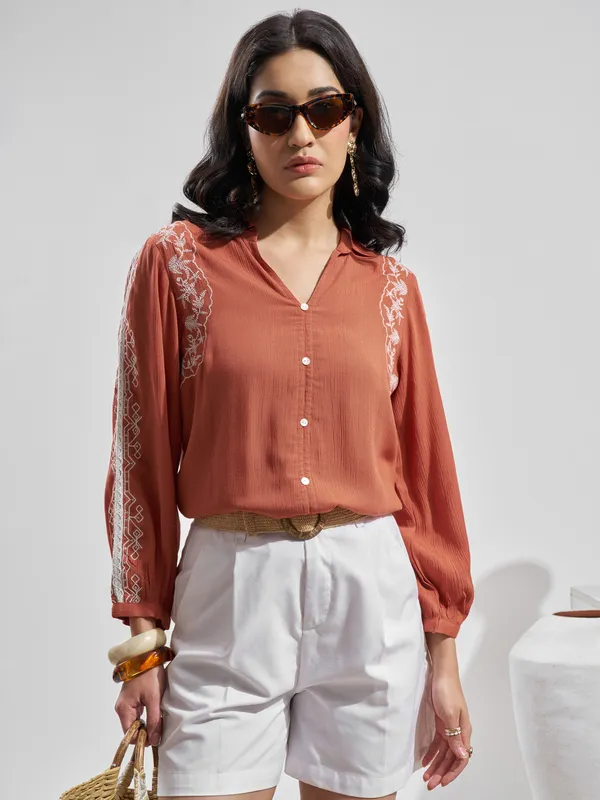 Embroidered Regular Top