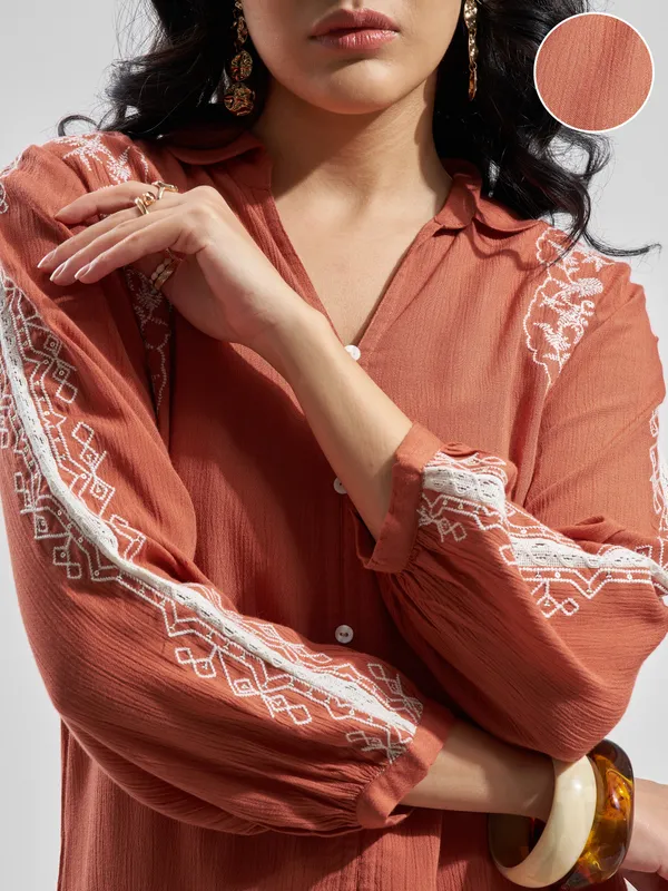 Embroidered Regular Top