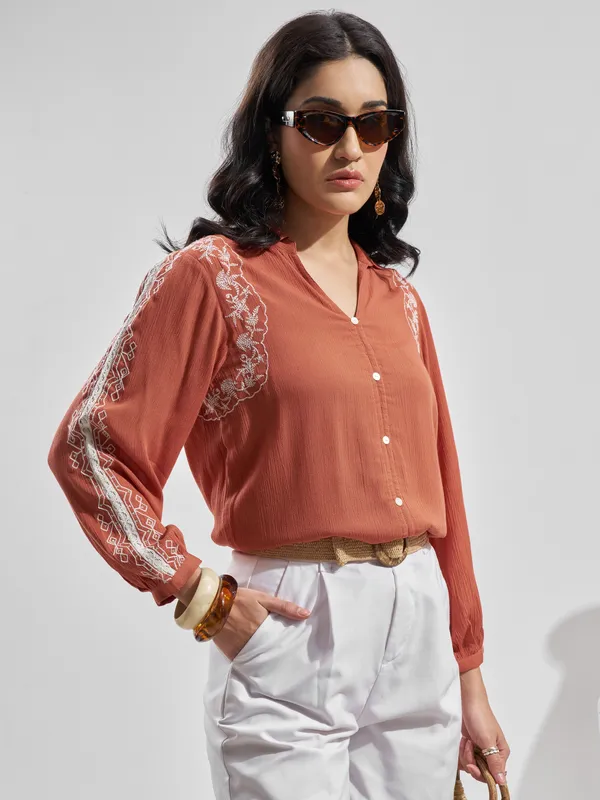 Embroidered Regular Top