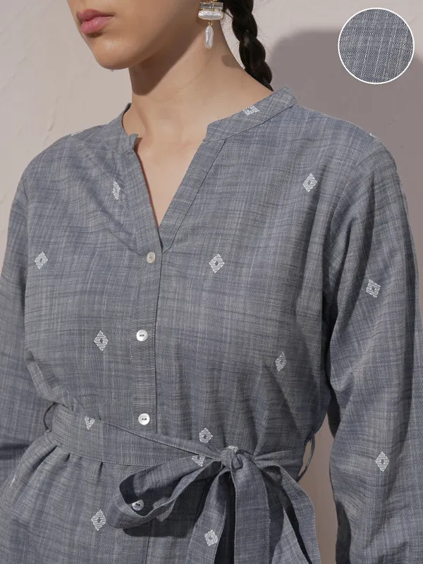 Printed Fit And Flare Dress