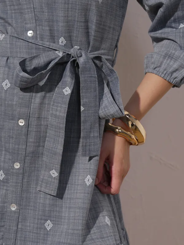 Printed Fit And Flare Dress