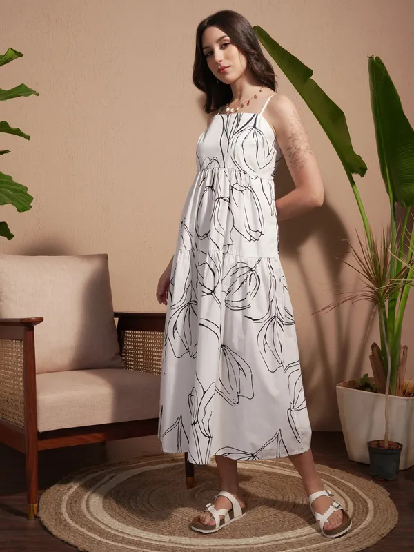 Printed A-Line Dress