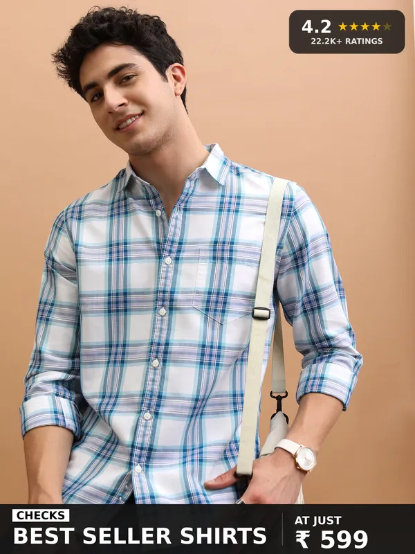 Men Checked Casual Shirt