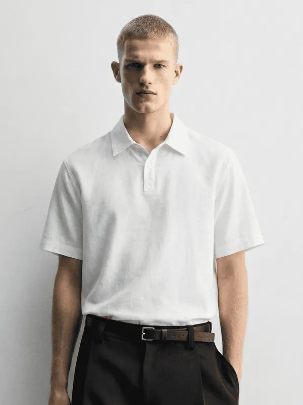 Highlander Men White Self Design Oversized Fit Casual Shirt