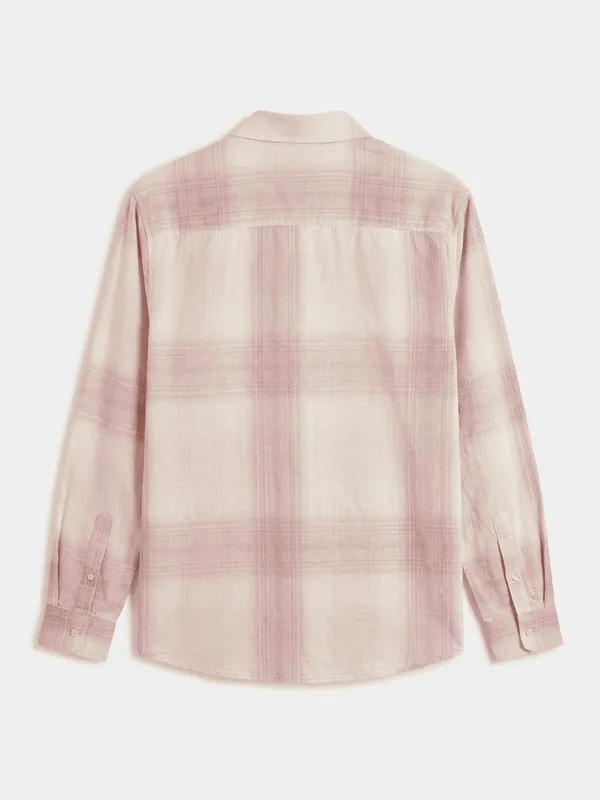 Highlander Men Pink Checked Relaxed Fit Casual Shirt