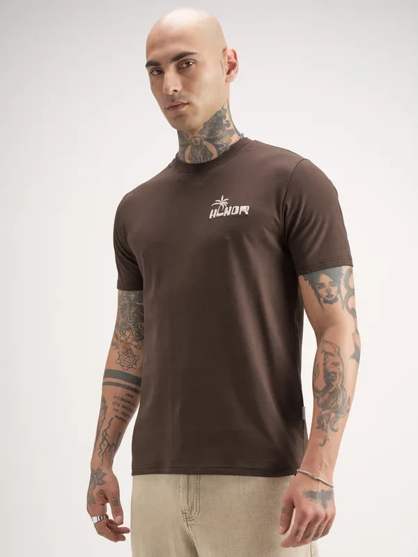 Men Printed Round Neck T-Shirt