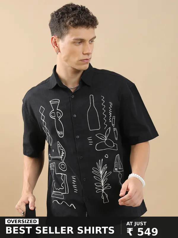 Men Oversized Fit Casual Shirt