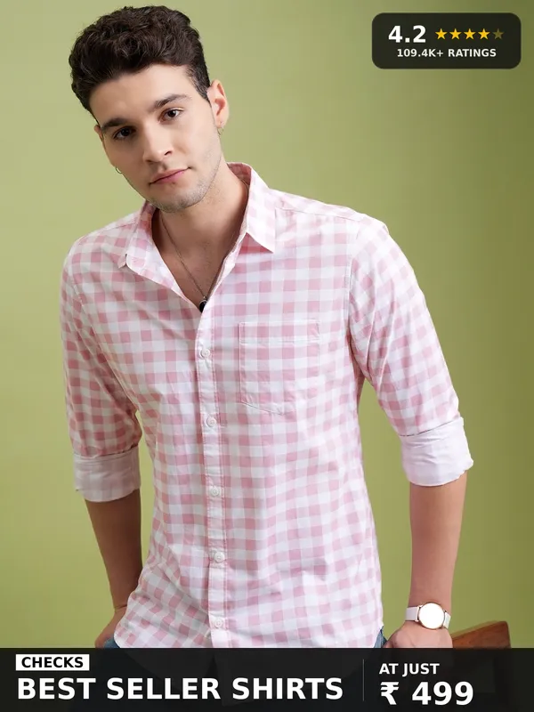 Men Slim Fit Casual Shirt