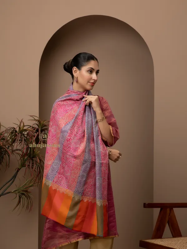 Handloom Pure Pashmina Shawl-Jama