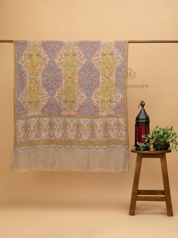 Handloom Pure Pashmina Shawl-Jama