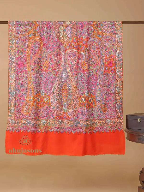 Handloom Pure Pashmina Shawl-Gulabdaar