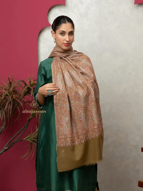 Handloom Pure Pashmina Shawl-Jama