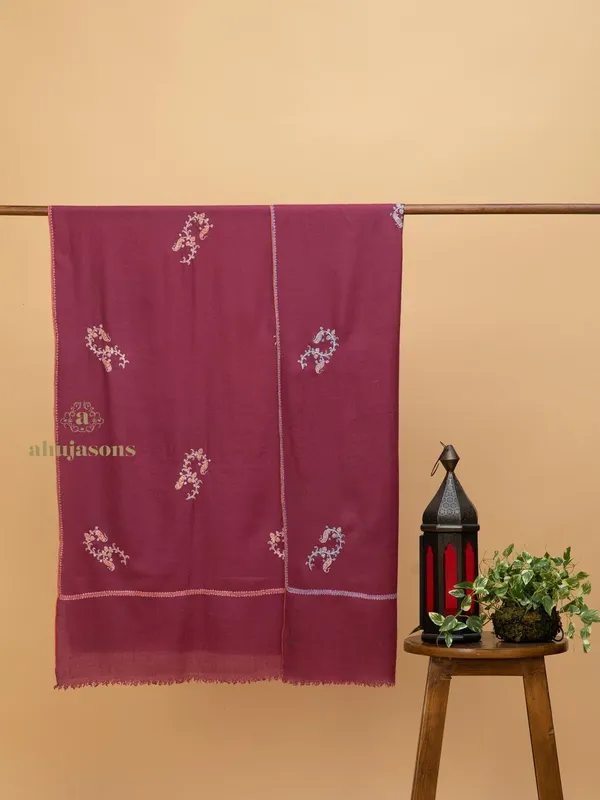 Handloom Pure Pashmina Shawl-Full Embroidery