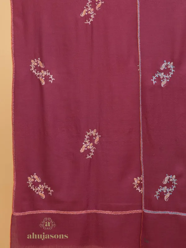 Handloom Pure Pashmina Shawl-Full Embroidery