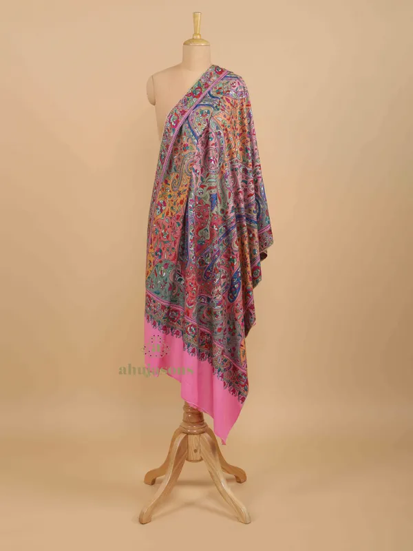 Handloom Pure Pashmina Shawl-Gulabdaar