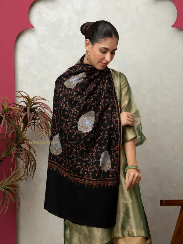 Handloom Pure Pashmina Shawl-Jaal