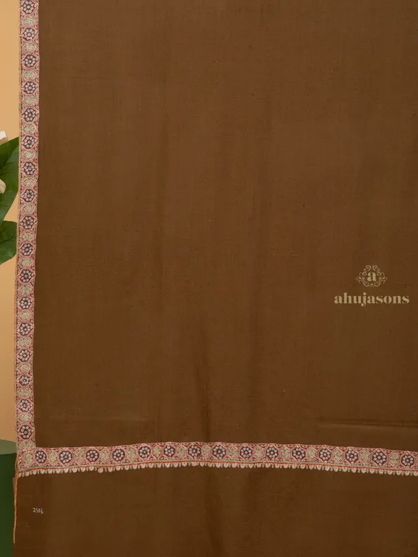 Handloom Pure Pashmina Shawl-Border Embroidery