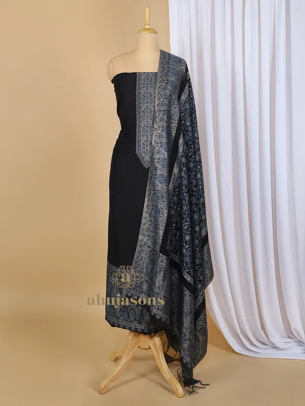 Cotton Silk Suit With Zari Weaving