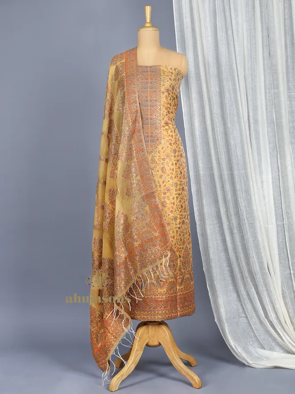Cotton Silk Unstiched Suit