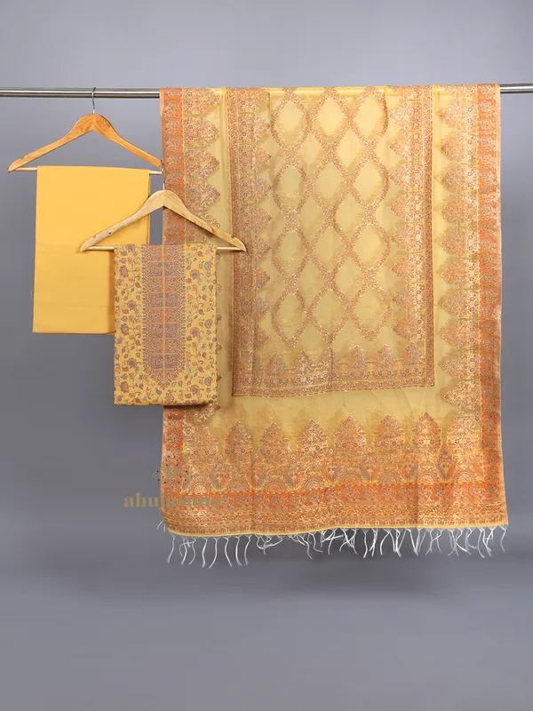 Cotton Silk Unstiched Suit