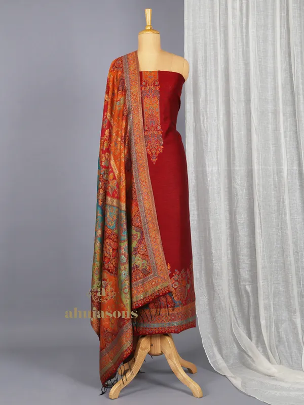 Silk Unstiched Suit