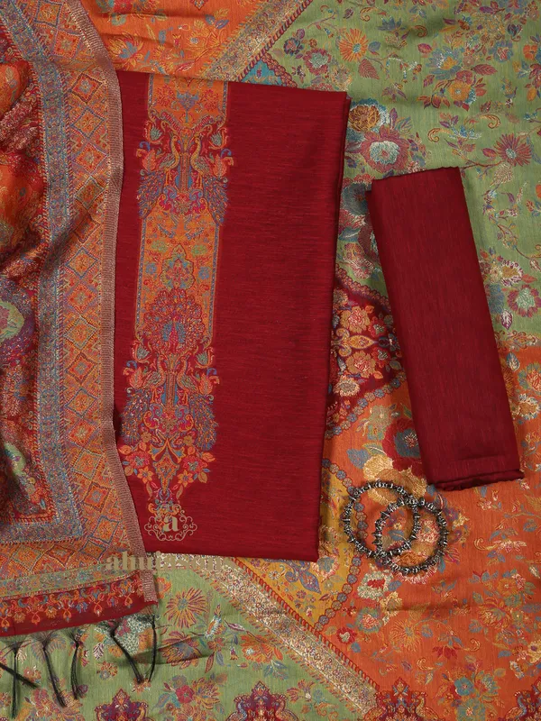 Silk Unstiched Suit