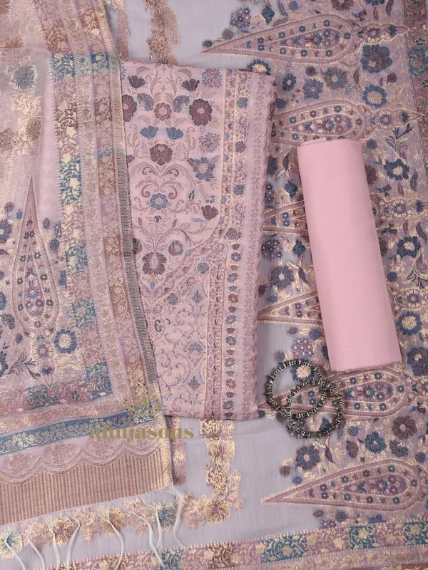 Cotton Silk Unstiched Suit