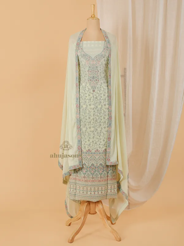 Cotton Silk Unstiched Suit