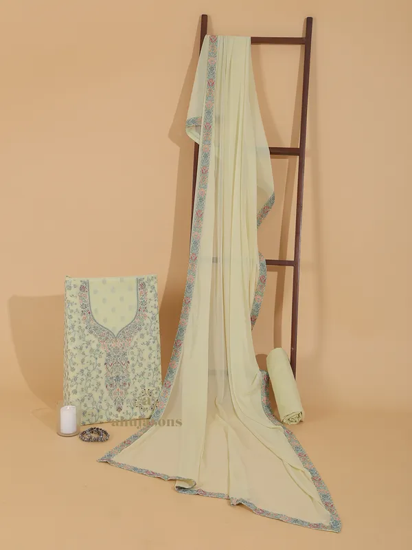 Cotton Silk Unstiched Suit