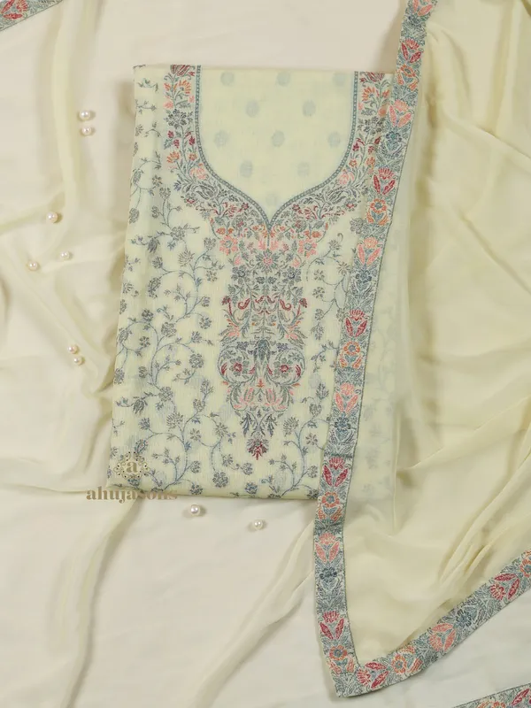 Cotton Silk Unstiched Suit