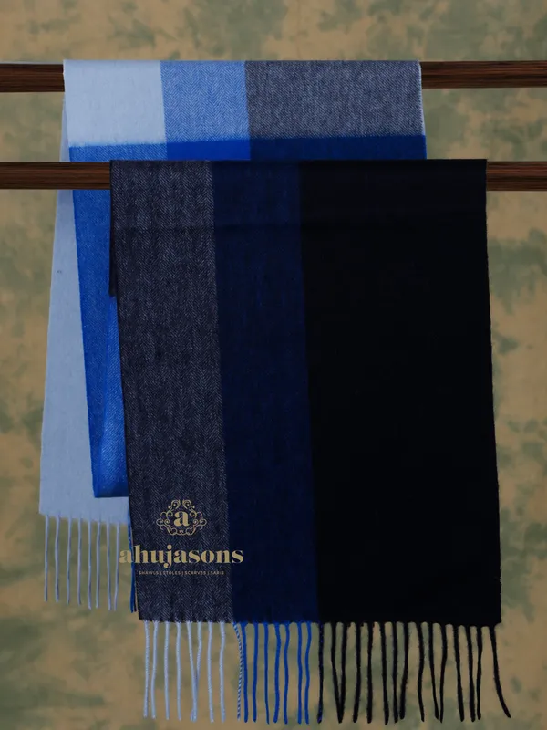 Discover Sophistication with the Blue Cashmere Muffler